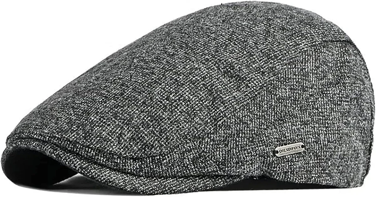 Bigoco, casquette plate réglable en lin et coton